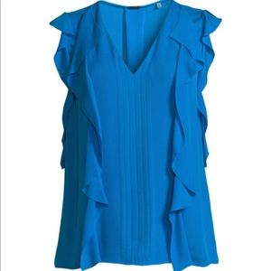 Elie Tahari Tops - New ELIE TAHARI Dovie blouse with ruffle trim Elie Tahari Tops - New ELIE TAHARI Dovie blouse with ruffle trim